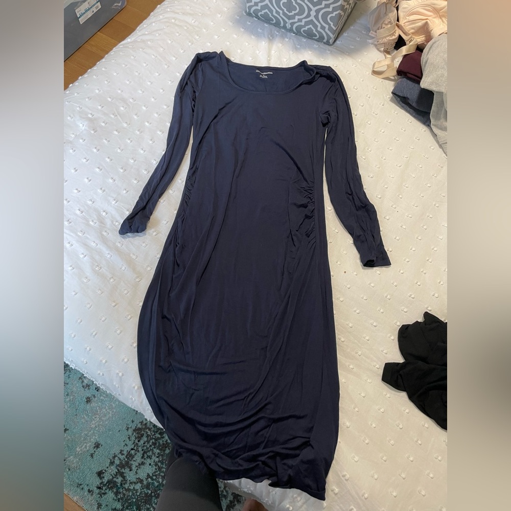 Maternity Dress - Navy, Amazon Brand